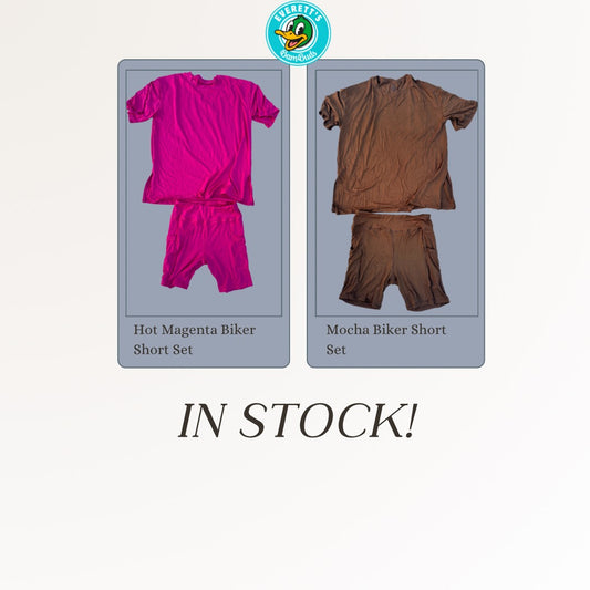 Mocha Biker Short Set
